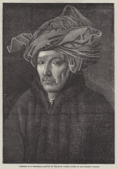 Portret van een heer door Jan van Eyck